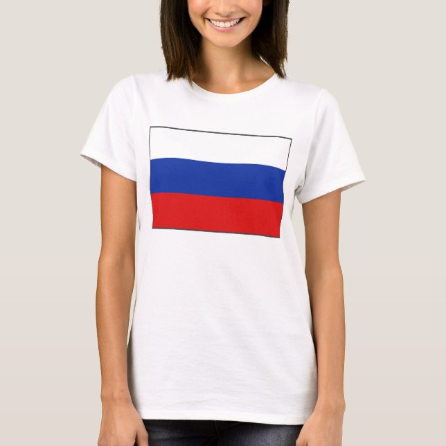 Camiseta Rússia Flag x Map T Shirt (Frente)