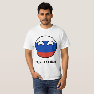 Camiseta Rússia Geeky de tensão engraçada Countryball