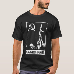 Camiseta Rússia Kalashnikov Rifle Moscou Ussr