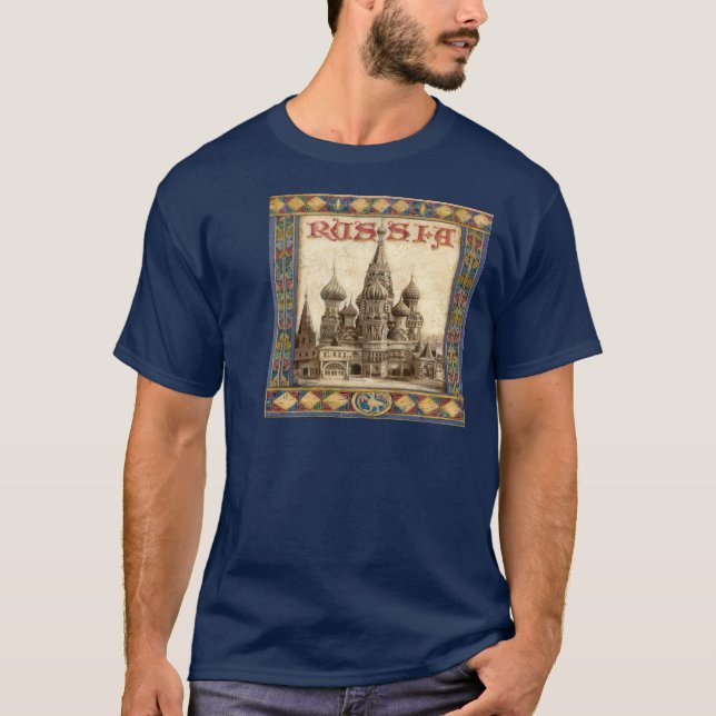 Camiseta Rússia, manjericão do St. (Frente)