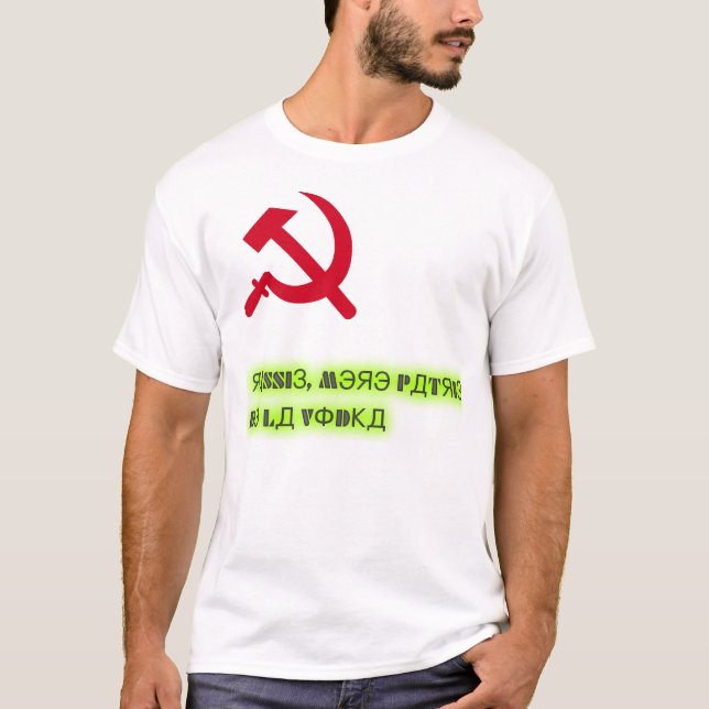 Camiseta Rússia, pátria da vodca: DD (Frente)
