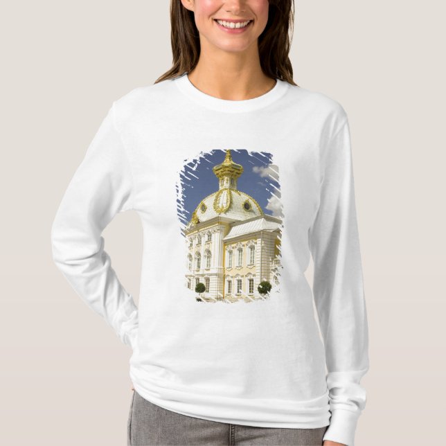 Camiseta Rússia. Petrodvorets. Palácio Peterhof. Peter, o 5 (Frente)