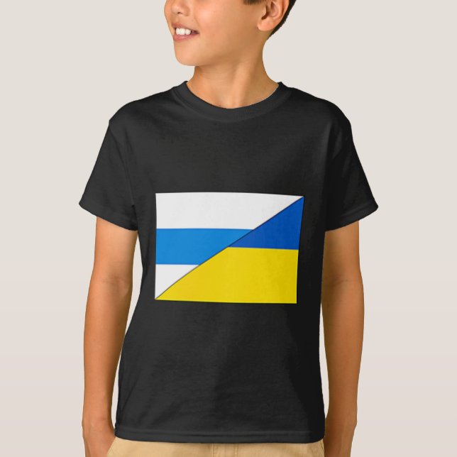 Camiseta Russian Anti-war Flag Ukraine Flag Net Voyne No To (Frente)