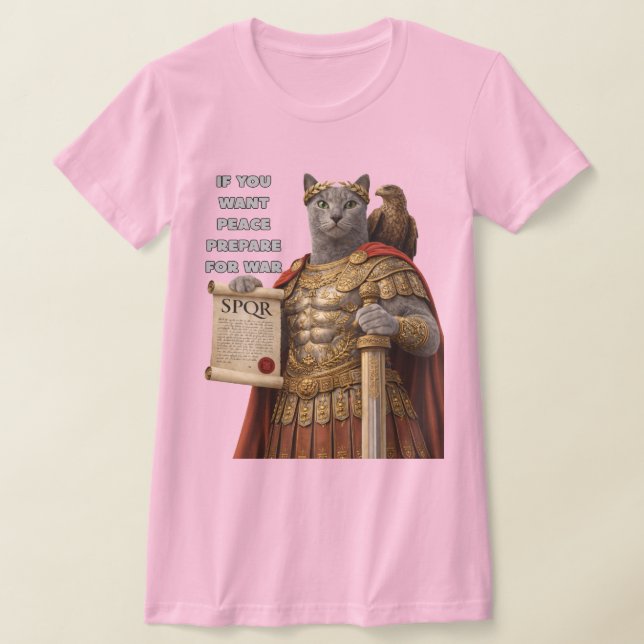 Camiseta Russian Blue Caesar Cat (Postura )
