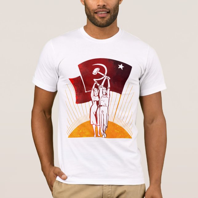 Camiseta Russian Revolution Vintage Poster (Frente)