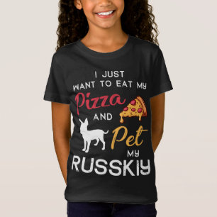 Camiseta Russkiy Dog Pizza dono do amante Natal Birthday G