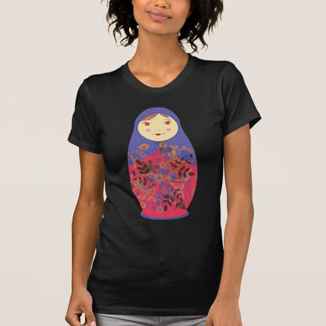 Camiseta Russo do ~ da boneca 2 de Matryoshka/assentamento (Frente)