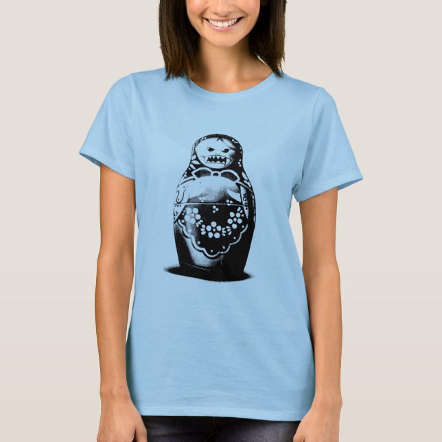 Camiseta Russo mau da boneca de Matryoshka - t-shirt do pop (Frente)