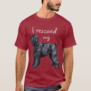 Camiseta Russo preto Terrier do salvamento