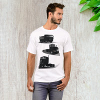 Russo Três Caminhões Negros Vintage Design