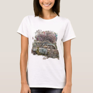 Camiseta Rust & Refletion: Carros vintage de Aquarela