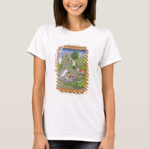 Camiseta Rustam que mata o demónio branco, ilustração de