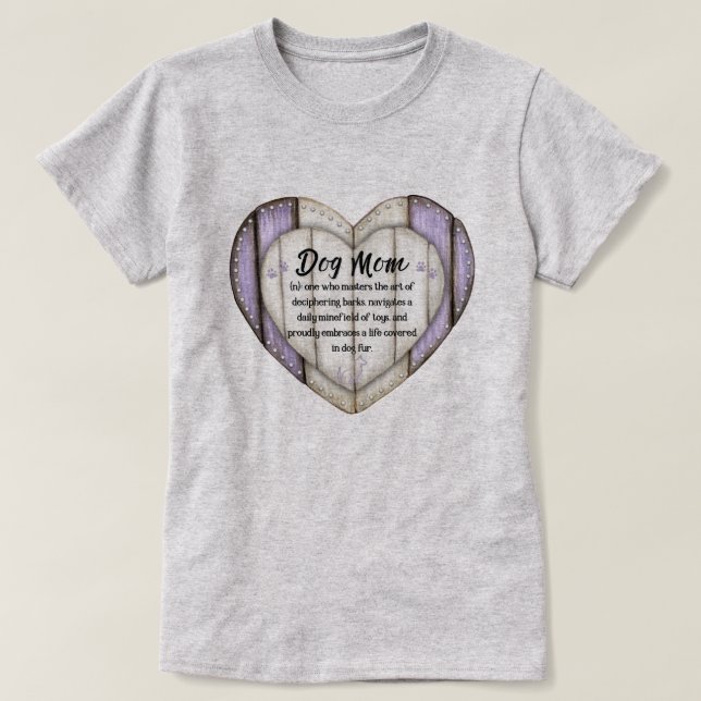 Camiseta Rustic Heart Dog Mom Women’s T-Shirt (Frente do Design)