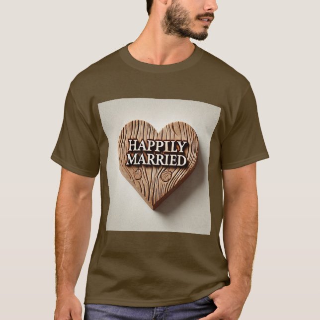 Camiseta Rustic Heart Felly Married Mens (Frente)