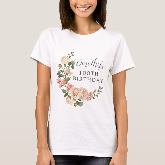 Camiseta Rustic Ivory White Floral 100º Presente de Anivers (Frente)