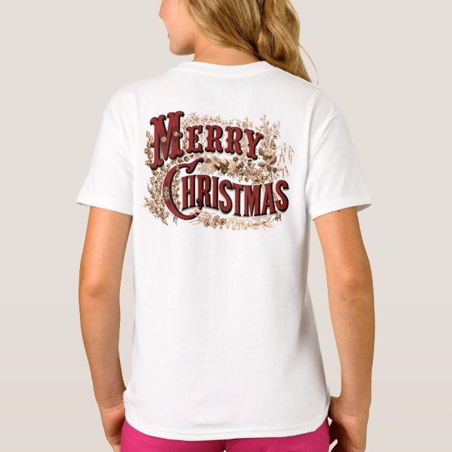 Camiseta Rustic Merry Christmas  (Verso)