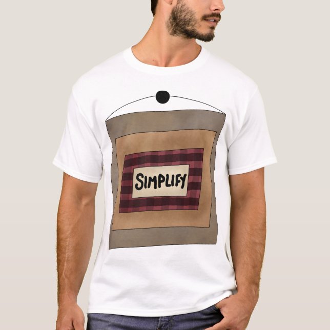 Camiseta Rustic Minimalist Simplify Word Art Sign (Frente)