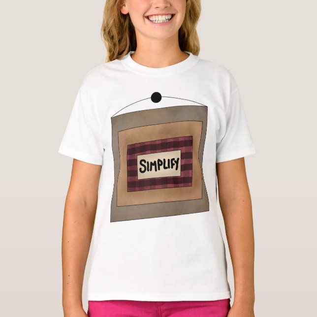 Camiseta Rustic Minimalist Simplify Word Art Sign (Frente)