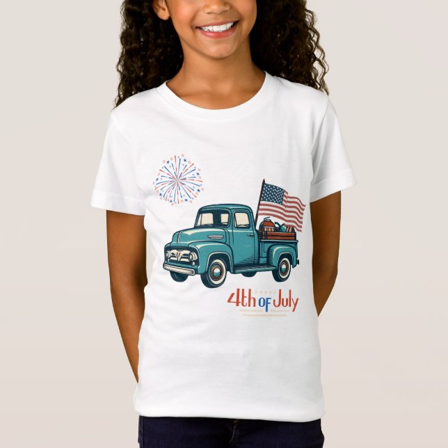Camiseta Rustic/vintage 4 de julho (Frente)