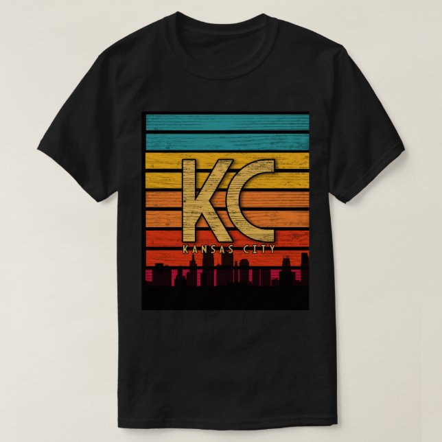 Camiseta Rustic Vintage KC Kansas City (Frente do Design)