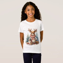 Camiseta rusticada de Natal da criança