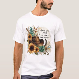 Camiseta Rústicos Girassóis Fale sua mente Homens T-Shirt