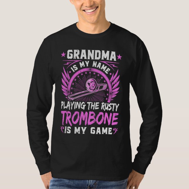 Camiseta Rusty Trombone Grandma Adult Humor Grandmother Tro (Frente)