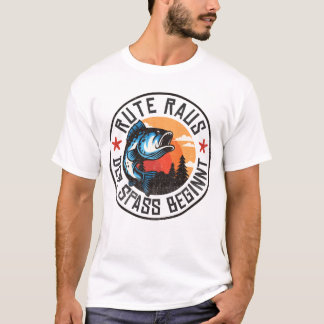 Camiseta Rute raus der Spass começou Angler Angeln Fischer