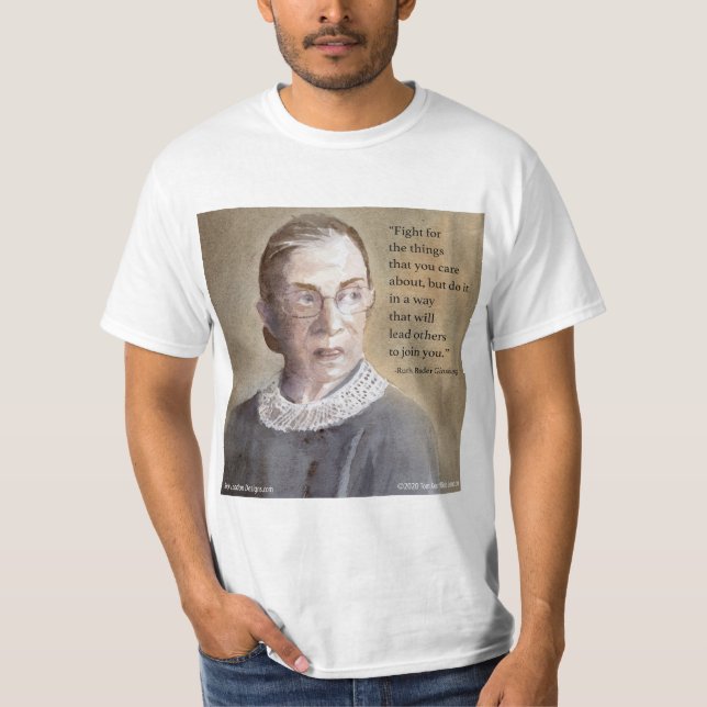 Camiseta Ruth Bader Ginsburg & Citação (Frente)