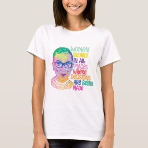 Camiseta Ruth Bader Ginsburg Mulheres Pertencem A Todos Os 