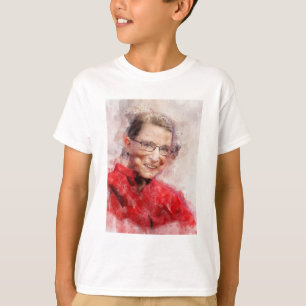 Camiseta Ruth Bader Ginsburg Smiling Watercolor Retrato R