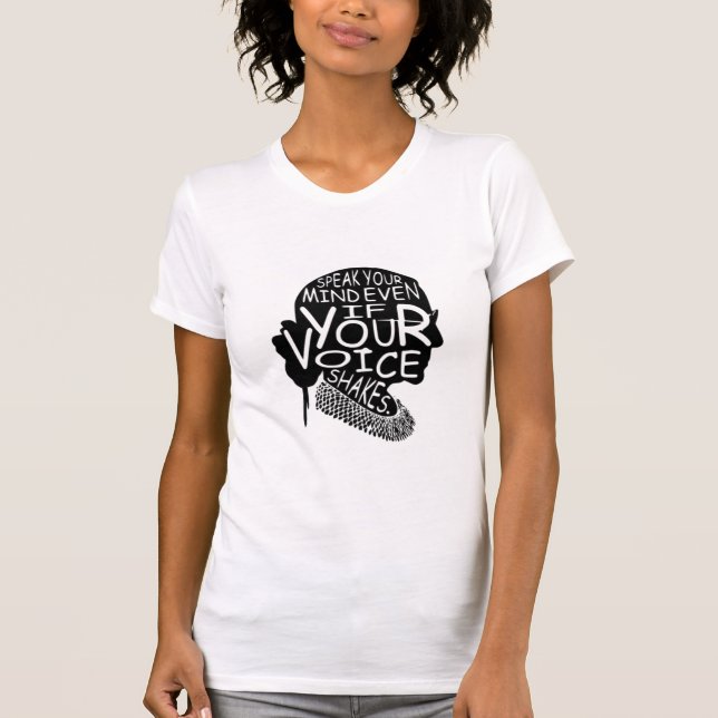 Camiseta Ruth Fale Sua Mente Mesmo Que Sua Voz Aperte (Frente)