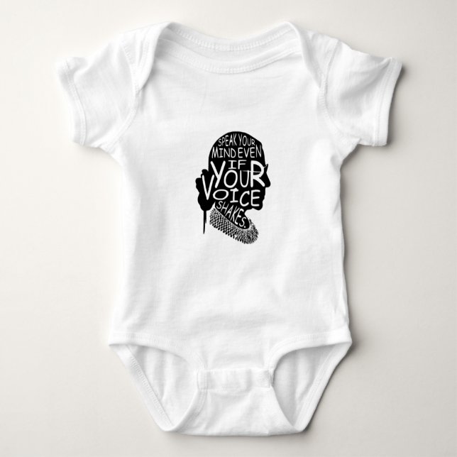 Camiseta Ruth Fale Sua Mente Mesmo Se Sua Voz Agitar T- (Frente)