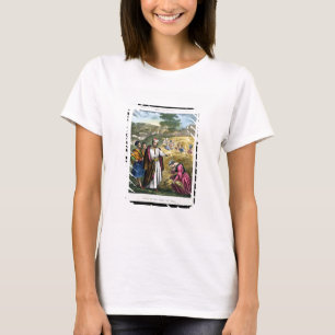 Camiseta Ruth no campo de Boaz, de uma bíblia impressa