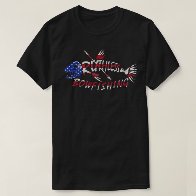Camiseta RUTHLESS Bowfishing Freedom  USA vintage Great gif (Frente do Design)