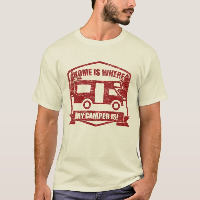 Camiseta RV, Camper Van Owners Wild Camping (Frente)