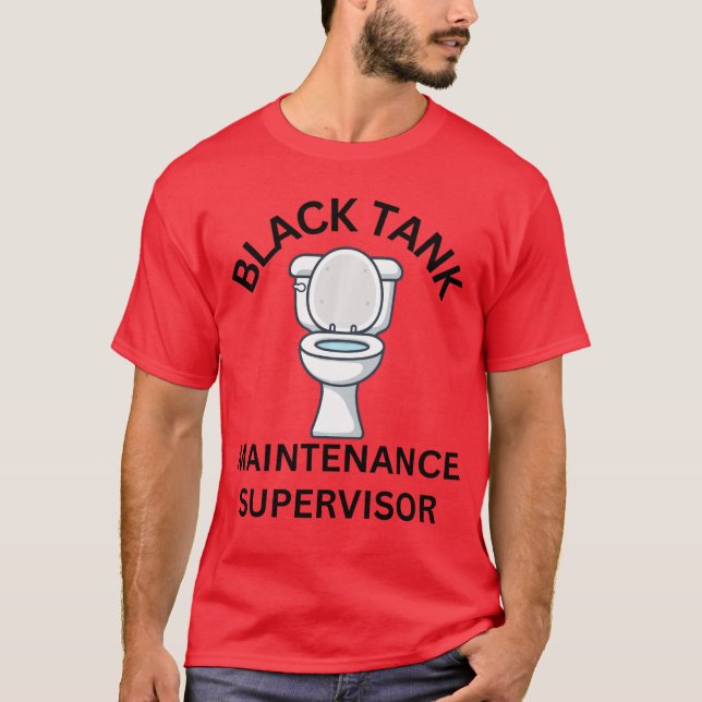 Camiseta RV Camping Black Tank Maintenance Dad Tee Long Sle (Frente)
