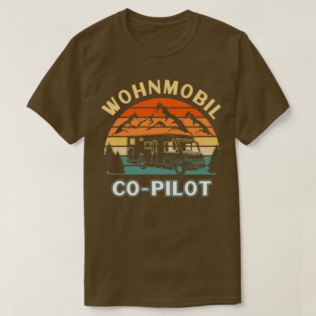 Camiseta RV copilot camping woman camper mom (Frente do Design)