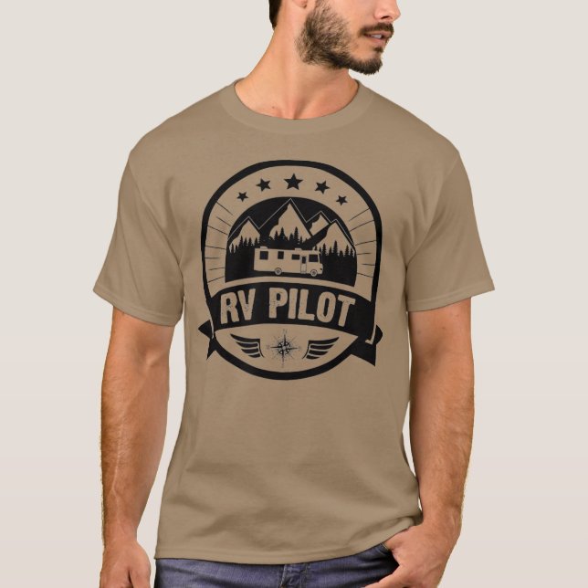 Camiseta RV Pilot Funny Motorhome RV Travel  for Men (Frente)