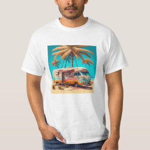 Camiseta RV retrô e palmeiras