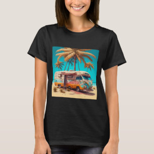 Camiseta RV retrô e palmeiras