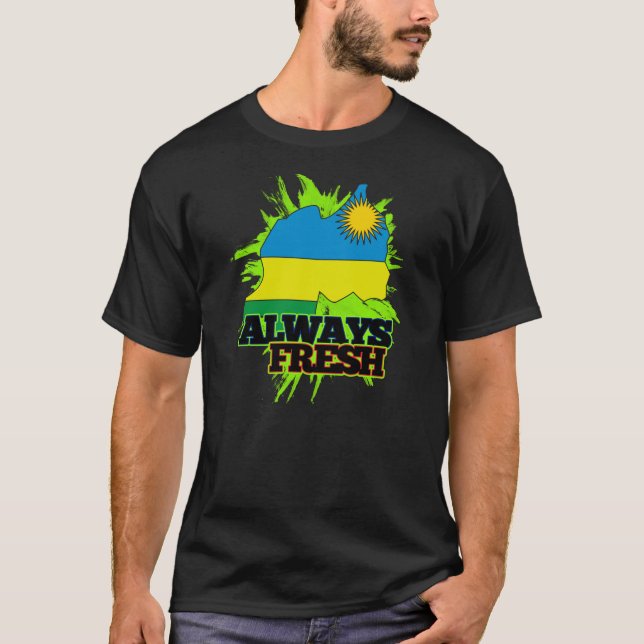 Camiseta Rwanda sempre fresco (Frente)
