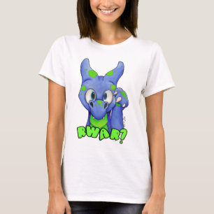 Camiseta RWAR? (Azul) dragão bonito do bebê que ruje