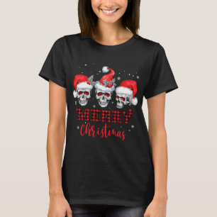 Camiseta RWJO Skull Santa Hat Feliz Natal Família P