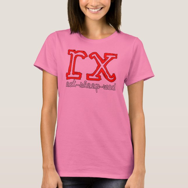 Camiseta RX - Coma t-shirt Burnout das Damas de WOD do Sono (Frente)