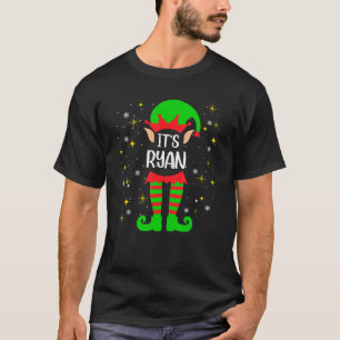Camiseta Ryan Elf personalizou o nome próprio natalino