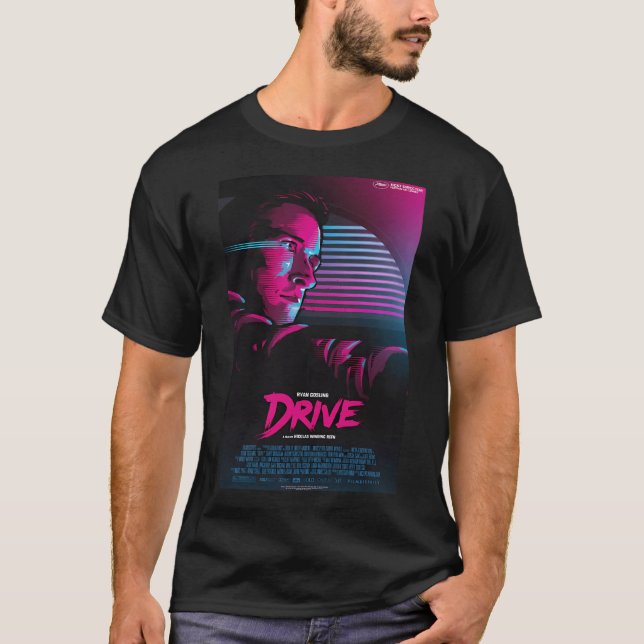 Camiseta Ryan Gosling Drive Retro Movie Poster (Frente)