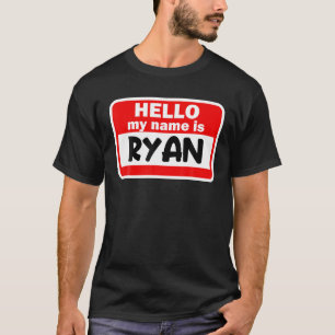 Camiseta Ryan Hello Meu Nome É Tshirt Name On Custom T S