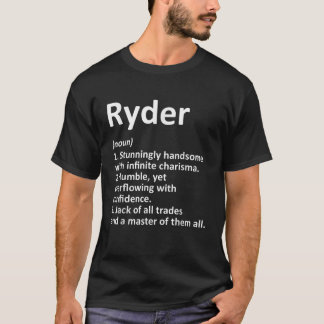 Camiseta RYDER Definição Nome Personalizado Funny Birthday