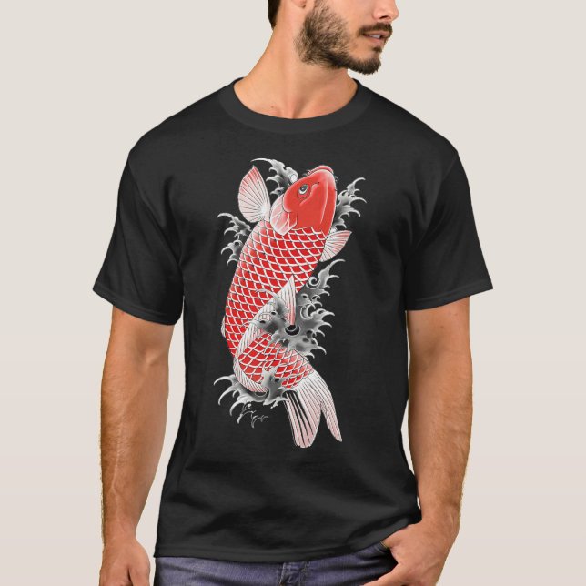 Camiseta Ryu Ga Gotoku Akira Nishikiyama Koi Fish Tattoo (Frente)